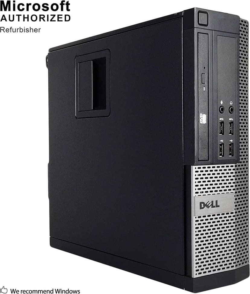 Dell Optiplex 9020 SFF Business Desktop Tower PC (Intel Core i7 4770, 16GB Ram, 256GB SSD, WiFi, Dual Monitor Support HDMI + VGA, DVD-RW) Win 10 Pro with CD (Renewed)
