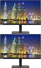 Lenovo ThinkVision S24e-20 23.8" Full HD WLED LCD Monitor 2-Pack Bundle with 250 Nit Brightness, FreeSync, 1920 x 1080, Vertical Alignment, HDMI-VGA, Raven Black