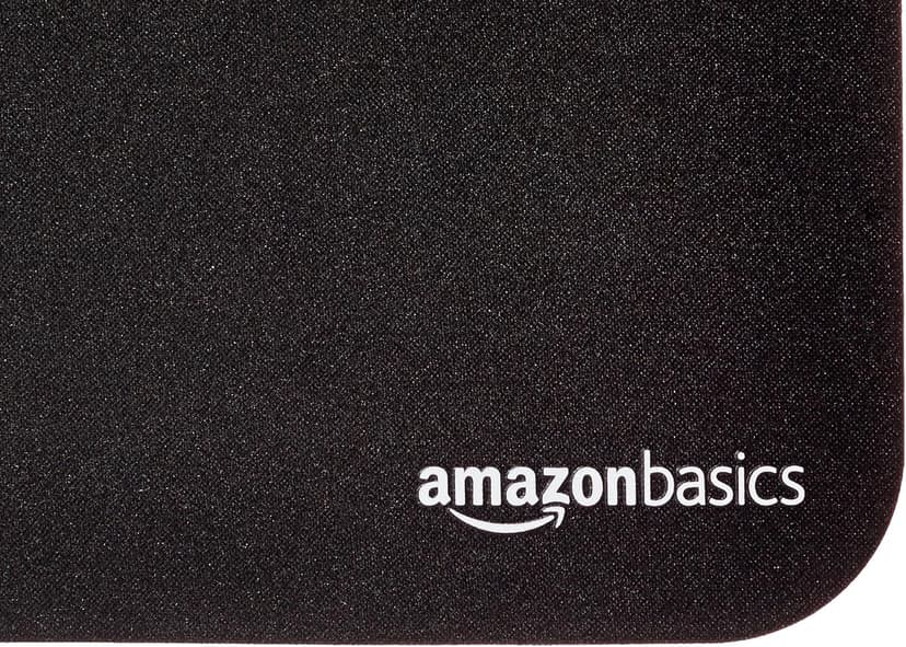 Amazon Basics Square Mouse Pad, Cloth with Rubberized Base, Standard, Black