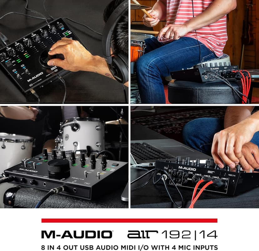 M-Audio AIR 192x14 - USB Audio Interface for Studio Recording with 8 In and 4 Out, MIDI Connectivity, and Software from MPC Beats and Ableton Live Lite