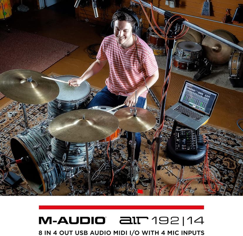 M-Audio AIR 192x14 - USB Audio Interface for Studio Recording with 8 In and 4 Out, MIDI Connectivity, and Software from MPC Beats and Ableton Live Lite