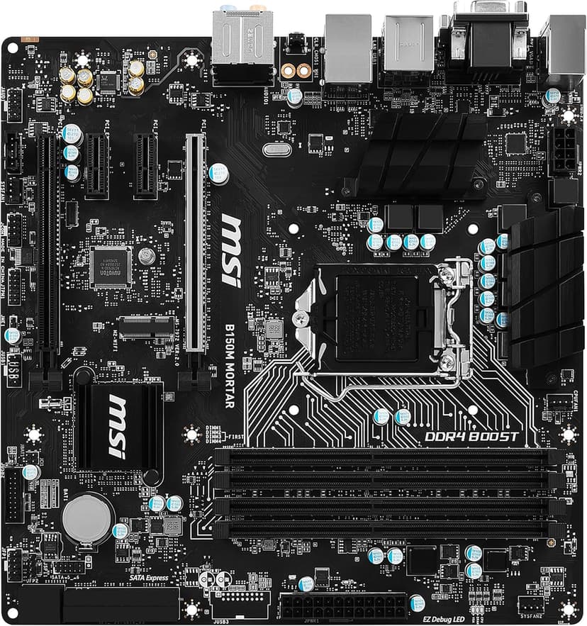 MSI Gaming Intel Skylake B150 LGA 1151 DDR4 USB 3.1 Micro ATX Motherboard (B150M Mortar)
