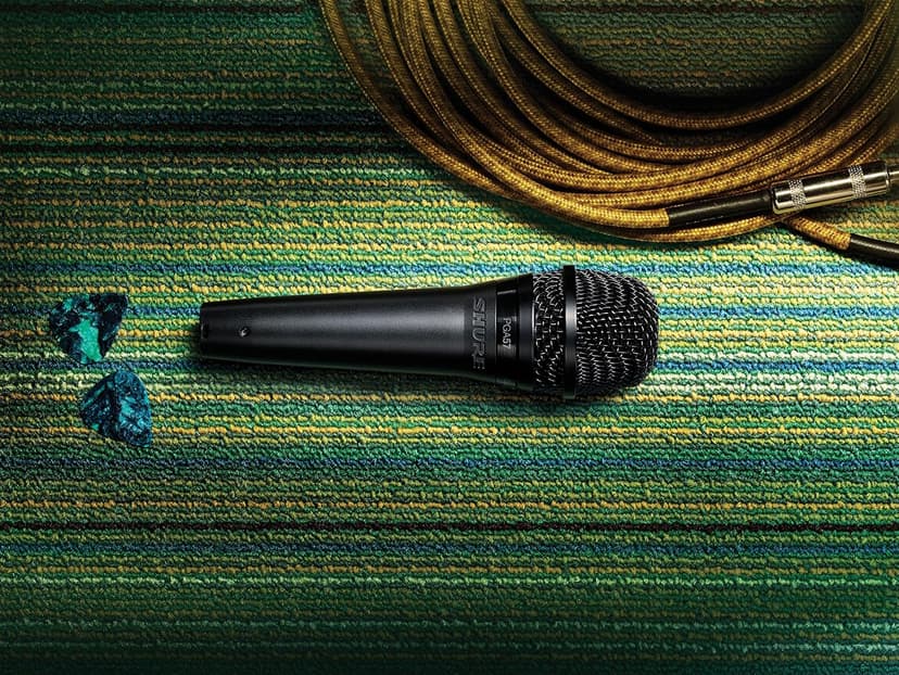Shure PGA57 Dynamic Microphone - Professional Quality Instrument Mic with Cardioid Pick-up Pattern, 3-in XLR Connector, 15' XLR-to-XLR Cable, Stand Adapter and Zipper Pouch, (PGA57-XLR)
